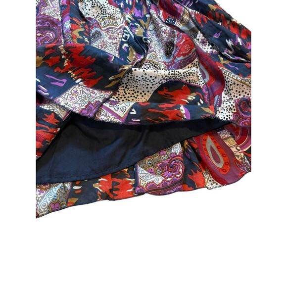 Mix Nouveau Skirt Size XL Floral Paisley Slip Pull On Boho Whimsigoth Lined - Picture 6 of 9